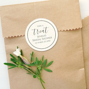 Bruiloft Champagne Calligrafie Waterverf Ronde Sticker