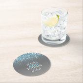 Bruiloft champagne grijs blauw papier onderzetters (Insitu)