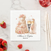 Bruiloft Champagne Papieren Servetten (Insitu)