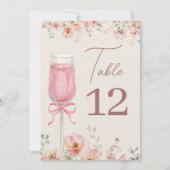 Bruiloft champagne roze strik bruidsfeest decorati kaart (Achterkant)