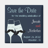 Bruiloft Champagne Toast Save the Date Magneet (Voorkant)