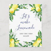 Bruiloft Change the Date Citroenen Bloesem Groen Briefkaart (Voorkant)