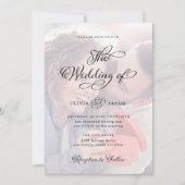 bruiloft charme | Zwart-wit kalligrafie Foto Kaart (Voorkant)