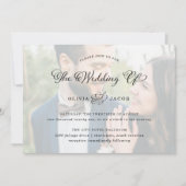 bruiloft charme | Zwart-wit kalligrafie Foto Kaart (Voorkant)