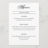 bruiloft charme | Zwart-wit kalligrafie Menu (Voorkant)