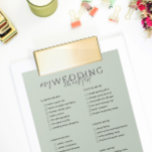 Bruiloft Checklist Notitieblok<br><div class="desc">Een ongebruikelijk notitieblok voor de bruid om met een bruiloft checklist Hoesje te zijn,  zodat de aanstaande bruid kan zijn op de top van dingen,  altijd! Je kunt elke stap ook personaliseren! Controleer de hele bruiloft briefpapier van hetzelfde Collectie!!</div>