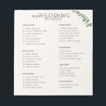 Bruiloft Checklist Notitieblok<br><div class="desc">De perfecte planner met een bruiloft checklist zodat de binnenkort te zijn bruid kan worden op de top van de dingen en vermijd het bridezilla syndroom! U kunt elke partij van de checklist personaliseren of laten zoals het is, maar vergeet niet om te personaliseren met uw namen en trouwdatum.</div>