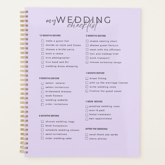 Bruiloft Checklist Planner (Voorkant)