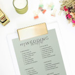 Bruiloft Checklist Planner Notitieblok<br><div class="desc">Een ongebruikelijk notitieblok voor de bruid om met een bruiloft checklist Hoesje te zijn,  zodat de aanstaande bruid kan zijn op de top van dingen,  altijd! Je kunt elke stap ook personaliseren! Controleer de hele bruiloft briefpapier van hetzelfde Collectie!!</div>