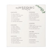 Bruiloft Checklist Planner Notitieblok (Voorkant)