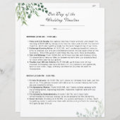 Bruiloft Checklists - Dag van de Bruiloft Planner (Voorkant / Achterkant)