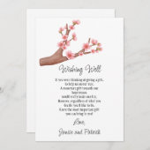 Bruiloft Cherry Blossoms Branch Wishing Well Kaart (Voorkant / Achterkant)