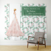 Bruiloft Chic Fotobackdrop - Groen Wandkleed (In Situ (horizontaal))