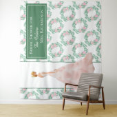 Bruiloft Chic Fotobackdrop - Groen Wandkleed (In situ)