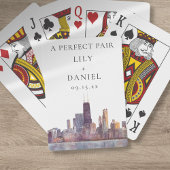 Bruiloft Chicago Perfect Paar Favor Pokerkaarten