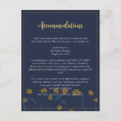 Bruiloft Chique Modern Elegant Eenvoudig Blauw Gee Informatiekaartje (Achterkant)