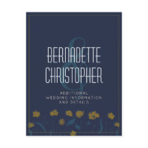 Bruiloft Chique Modern Elegant Eenvoudig Blauw Gee