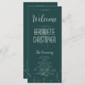 Bruiloft Chique Modern Elegant Eenvoudig Groen Sma (Voorkant / Achterkant)