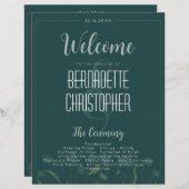 Bruiloft Chique Modern Elegant Eenvoudig Groen Sma (Voorkant / Achterkant)