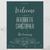 Bruiloft Chique Modern Elegant Eenvoudig Groen Sma (Voorkant)