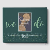 Bruiloft Chique Modern Elegant Eenvoudig Groen Sma Gastenboek (Achterkant)