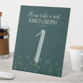 Bruiloft Chique Modern Elegant Eenvoudig Groen Sma Reclamebord Met Voetstuk (Insitu)