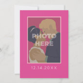 Bruiloft Chique Modern Elegant Eenvoudig Roze Save The Date (Achterkant)