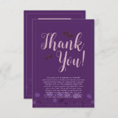 Bruiloft Chique Modern Elegant Eenvoudige Lavendel Bedankkaart (Voorkant / Achterkant)