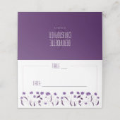 Bruiloft Chique Modern Elegant Eenvoudige Lavendel Plaatskaartje (Buitenkant ongevouwen)