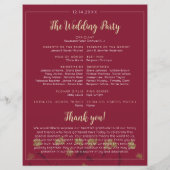 Bruiloft Chique Modern Elegant Eenvoudige Rode Wij (Achterkant)