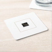 Bruiloft Chique Monogram Kartonnen Onderzetters (Schuin)