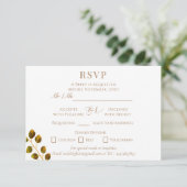 Bruiloft Chique Monogram RSVP Kaartje (Staand voorkant)