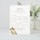 Bruiloft Chique Monogram RSVP Kaartje (Staand voorkant)