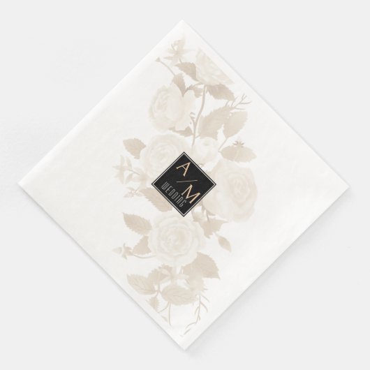 Bruiloft Chique Monogram Servet (Hoek)