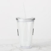 Bruiloft Chique Monogram Wit Acryl Drinkbeker (Links)
