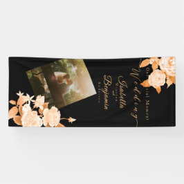 Bruiloft chique Roos foto verticaal Spandoek