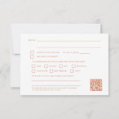 Bruiloft chrysant sinaasappel bruiloft RSVP QR cod (Achterkant)