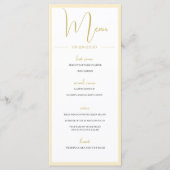 Bruiloft Citroen Citrus Zomer Monogram Menu (Voorkant)