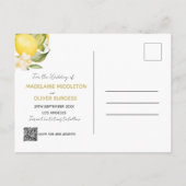 Bruiloft Citroenen Citrus Save The Date Aankondigingskaart (Achterkant)