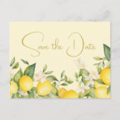 Bruiloft Citroenen Citrus Save The Date Aankondigingskaart (Voorkant)