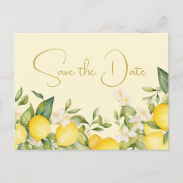 Bruiloft Citroenen Citrus Save The Date Aankondigingskaart