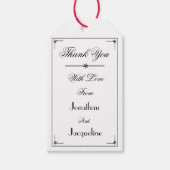 Bruiloft Classic Elegant Chic Script Naam Dank u Cadeaulabel (Voorkant)