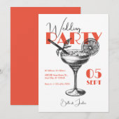 Bruiloft cocktail Party uitnodiging (Voorkant / Achterkant)