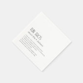 Bruiloft Cocktail servetten met Leuke Feiten! (Hoek)