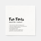 Bruiloft Cocktail servetten met Leuke Feiten! (Voorkant)