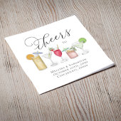 Bruiloft Cocktails Eenvoudig Proost Schattige Servet