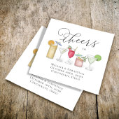 Bruiloft Cocktails Eenvoudig Proost Schattige Servet
