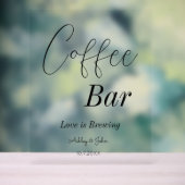 Bruiloft Coffee Bar Bruidsfeest  Acryl Bord (Neutraal)
