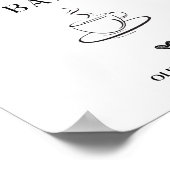 Bruiloft Coffee Bar Script Bord Poster (Hoek)