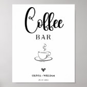 Bruiloft Coffee Bar Script Bord Poster (Voorkant)